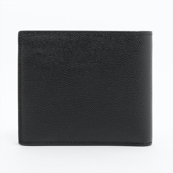 Saint Laurent Black Grained Leather Cassandre East/ West Wallet [Clearance Sale]