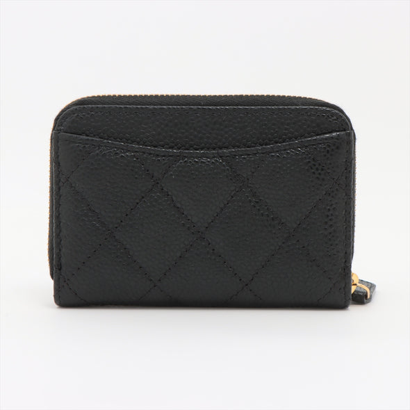 Chanel Black Caviar Leather Classic Zipped Coin Purse [Clearance Sale]