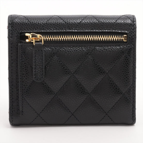 Chanel Black Caviar Leather Classic Small Flap Wallet [Clearance Sale]