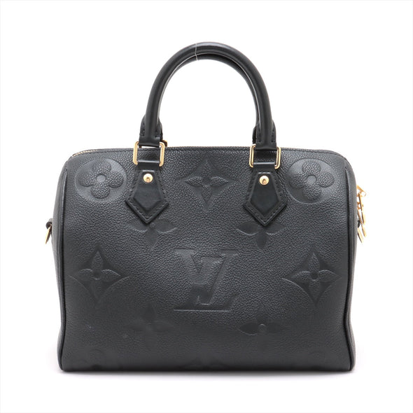 Louis Vuitton Noir Monogram Empreinte Leather Speedy Bandouliere 25 [4-Month Instalment Plan]