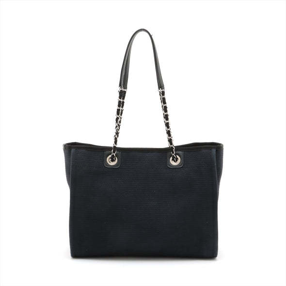 Black Canvas Deauville MM Chain Tote (Rented Out)