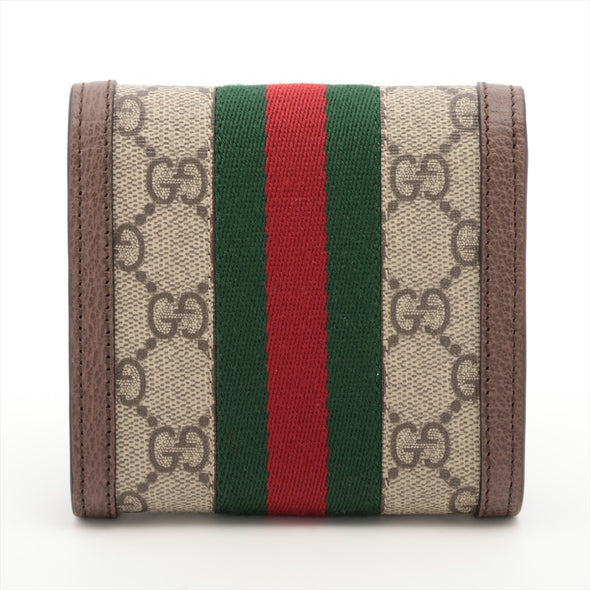 Gucci Brown GG Supreme Ophidia Medium Wallet  [Clearance Sale]