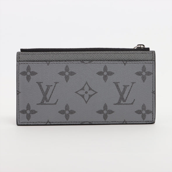 Louis Vuitton Grey Taigarama Coin Card Holder  [Clearance Sale]