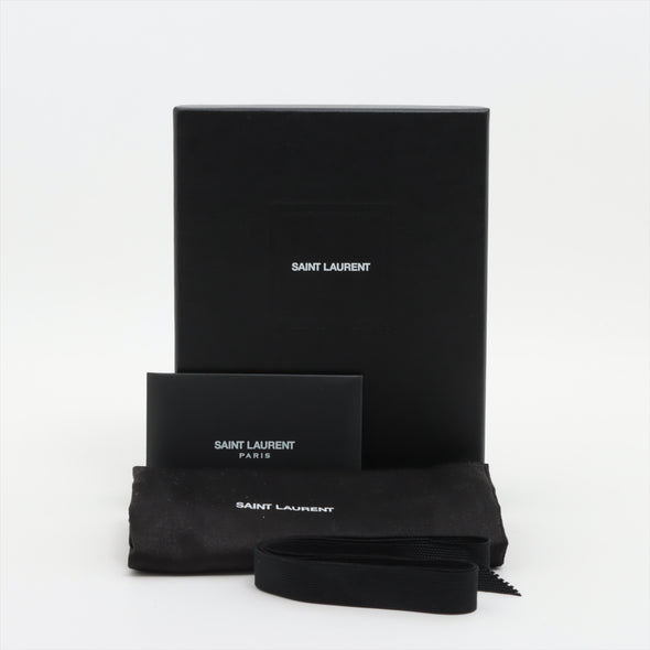 Saint Laurent Pale Pink Grained Leather Cassandre Matelasse Small Envelope Wallet [Clearance Sale]