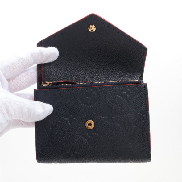 Louis Vuitton Marine Rouge Monogram Empreinte Leather Victorine Wallet  [Clearance Sale]