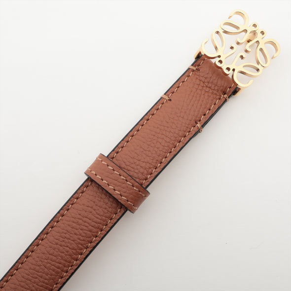 Loewe Tan Grained Leather Anagram Belt [Clearance Sale]