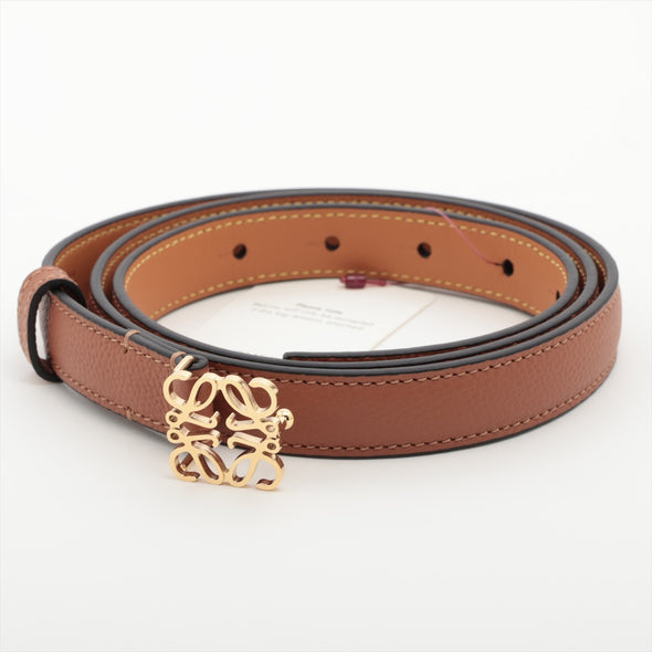 Loewe Tan Grained Leather Anagram Belt [Clearance Sale]