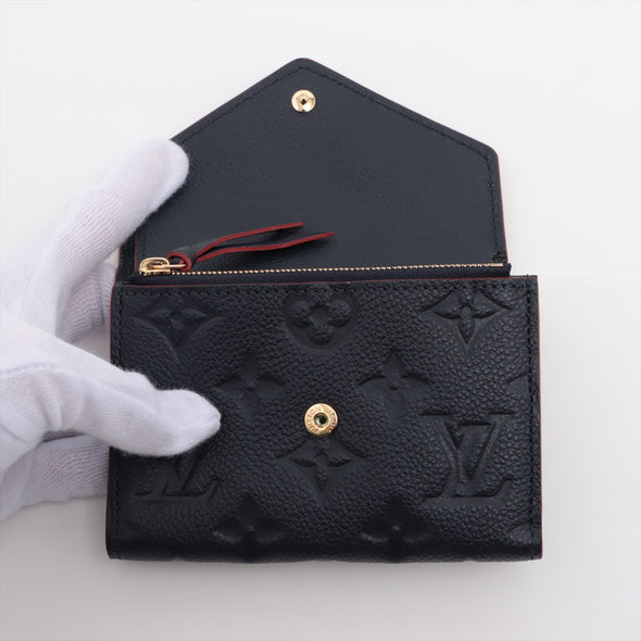 Louis Vuitton Marine Rouge Monogram Empreinte Leather Victorine Wallet  [Clearance Sale] (Copy)