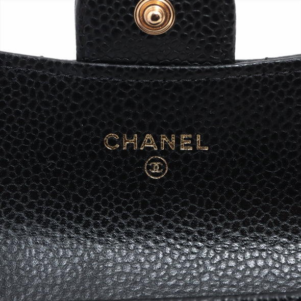 Chanel Black Caviar Leather Card Case [Clearance Sale]