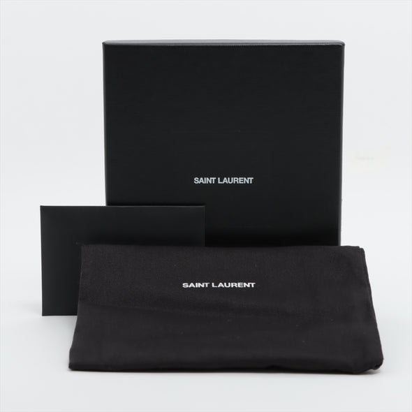 Saint Laurent Black Grained Leather Cassandre East/ West Wallet [Clearance Sale]