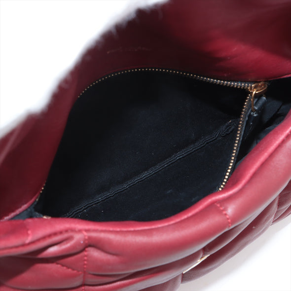 Saint Laurent Red Nappa Leather Small Puffer Bag [Clearance Sale]