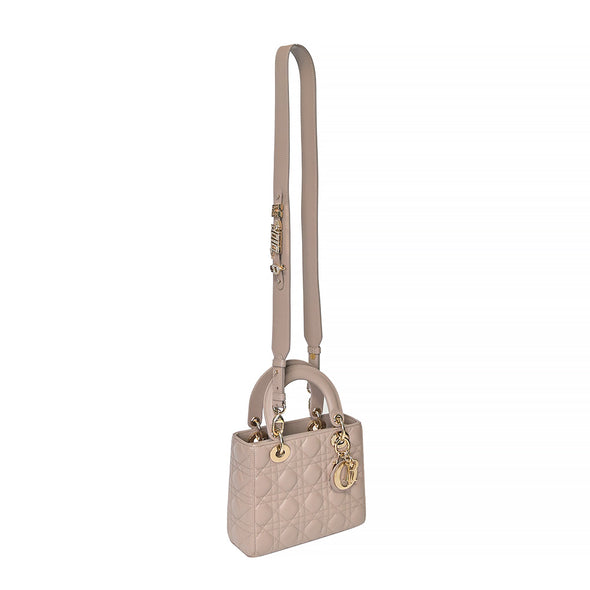 Beige Cannage Lambskin Small Lady Dior (Rented Out)