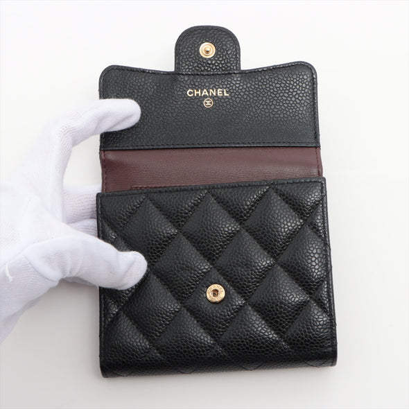 Chanel Black Classic Caviar Small Flap Wallet [Clearance Sale]