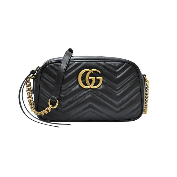 Black GG Marmont Small Matelasse Shoulder Bag - 7 (Rented Out)