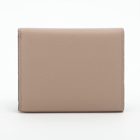 Loewe Sand Pebble Grain Calfskin Leather Anagram Trifold Wallet [Clearance Sale]