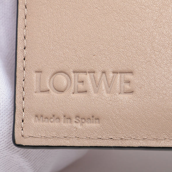 Loewe Sand Pebble Grain Calfskin Leather Anagram Trifold Wallet [Clearance Sale]