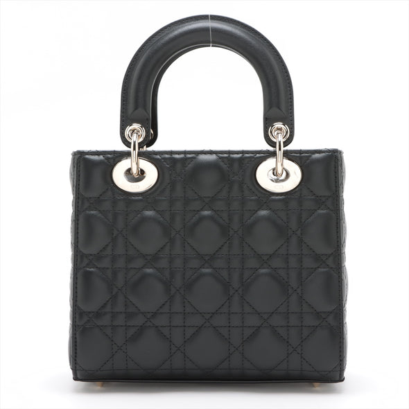 Christian Dior Black Cannage Lambskin Leather Small Lady Dior [Clearance Sale]