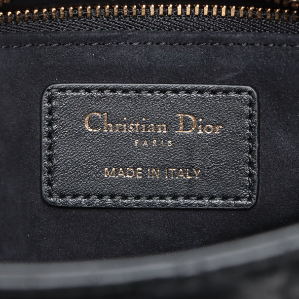 Christian Dior Black Cannage Lambskin Leather Small Lady Dior [Clearance Sale]