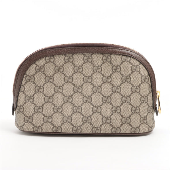 Gucci Brown Ophidia GG Supreme Large Cosmetic Case  [Clearance Sale]