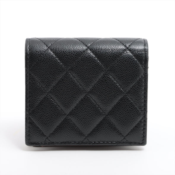 Chanel Black Caviar Leather Small Flap Wallet [Clearance Sale]