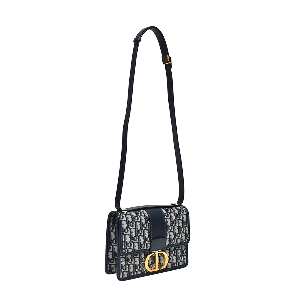 30 montaigne handbag Dior Blue in Cotton - 34223391