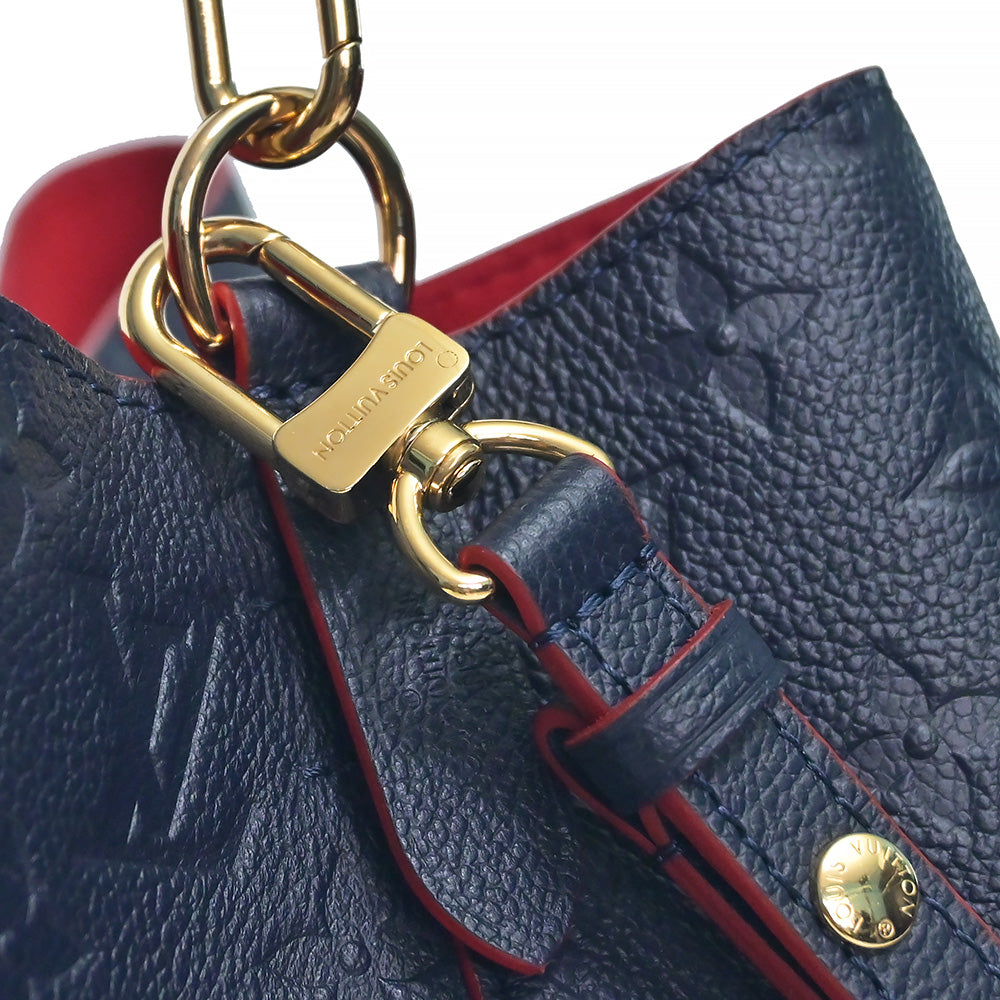Louis Vuitton NeoNoe Bucket Bag Monogram Empreinte Leather MM Blue Marine  Rouge