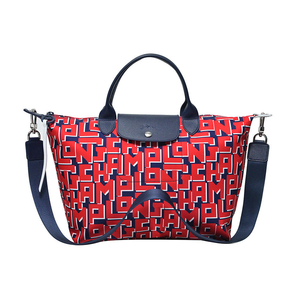 LC Le Pliage LGP pouch bag in red navy ✓excellent and almost brand new  condition ✓comes with the box and cards ✓ Size: 14 cm x 19 cm x 6 cm