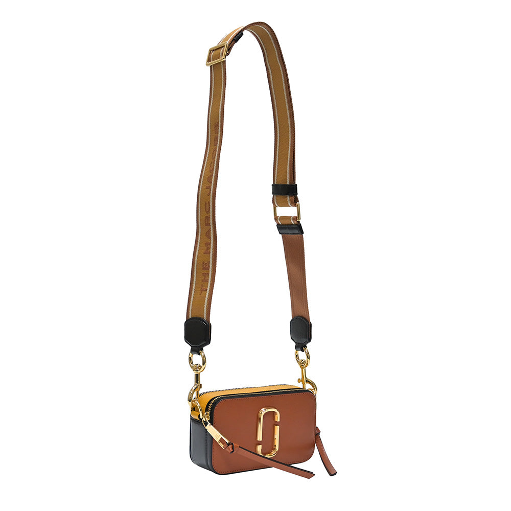 MARC JACOBS Women's The Snapshot Bag in Saddle Brown Multi